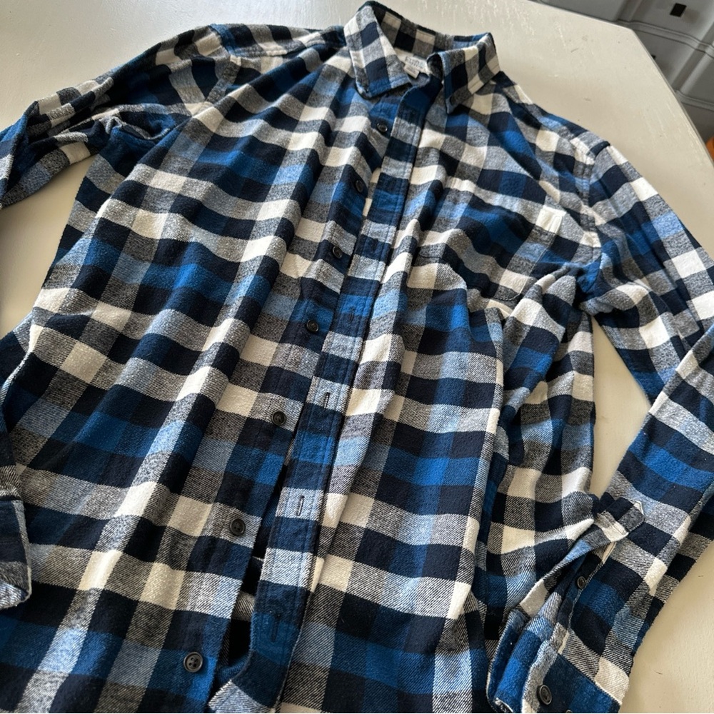Men’s Croft & Barrow Large Tall Blue Flannel Long Sleeve